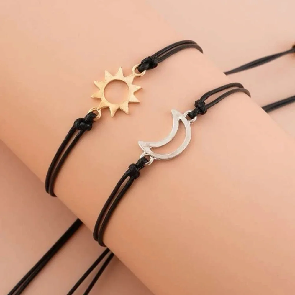 Celestial You & Me Leather Bracelets